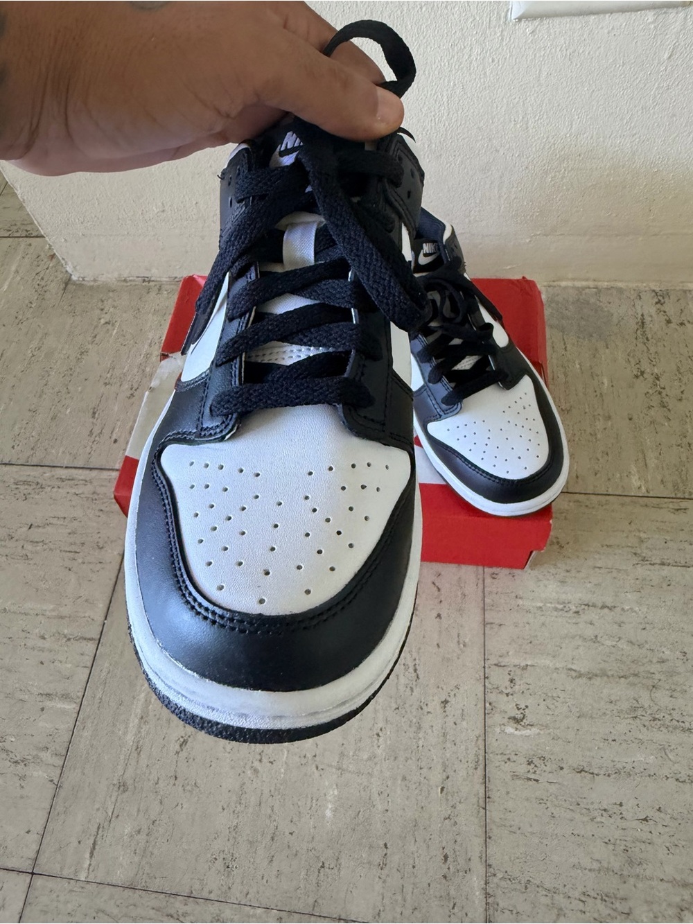 Nike Dunk Low ‘Pandas’ White/Black - Picture 6 of 8